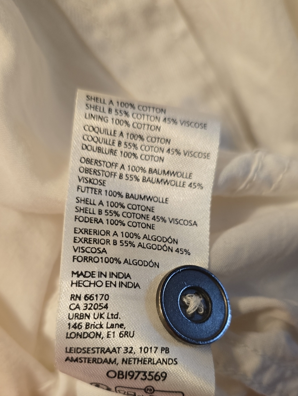 Pilcro White Shirt with Navy Stitch Detailing - Picture 9 of 9